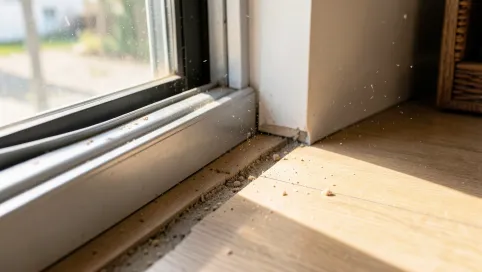 wykończenie paneli przy drzwiach balkonowych