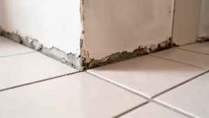 Wykończenie płytek podłogowych przy ścianie